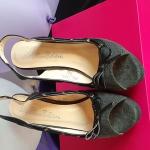 Black canvas pumps 8